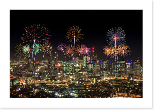 Fireworks over Brisbane