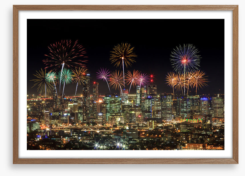 Fireworks over Brisbane