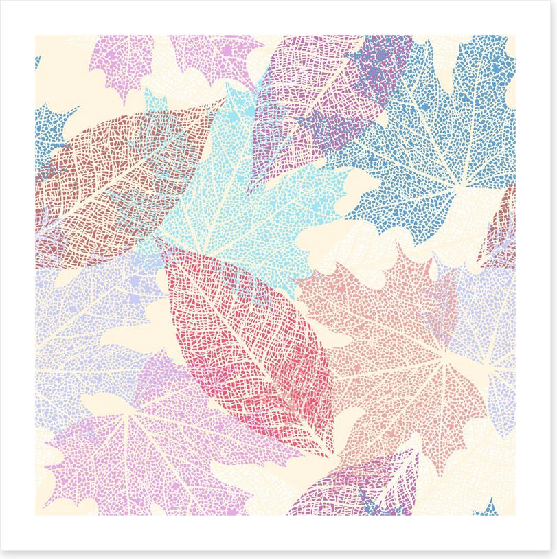 Pastel leaves