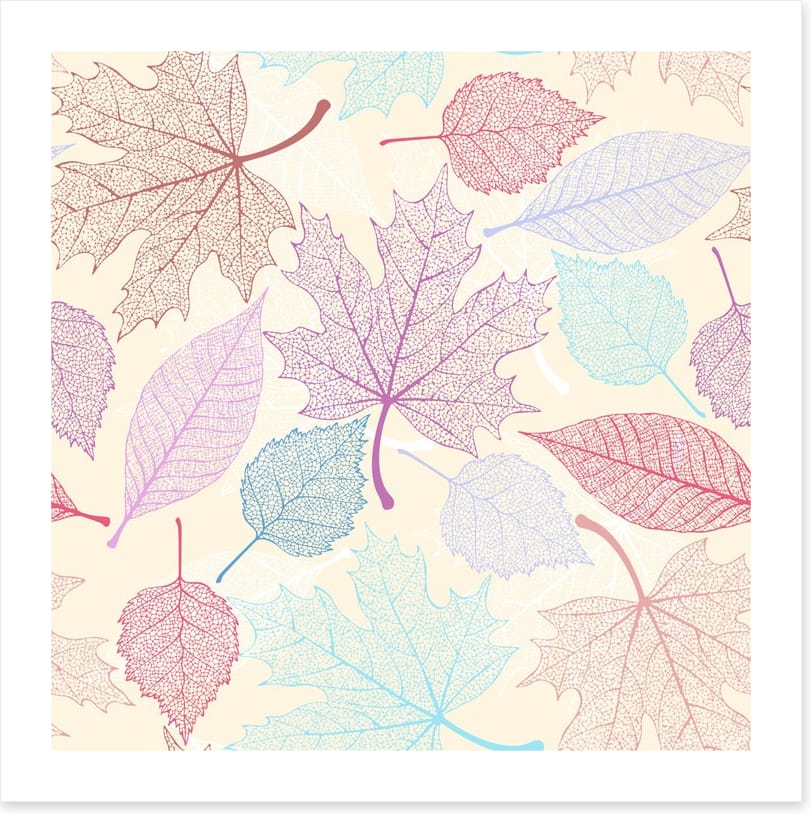 Pastel leaves II
