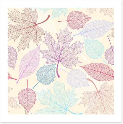 Pastel leaves II