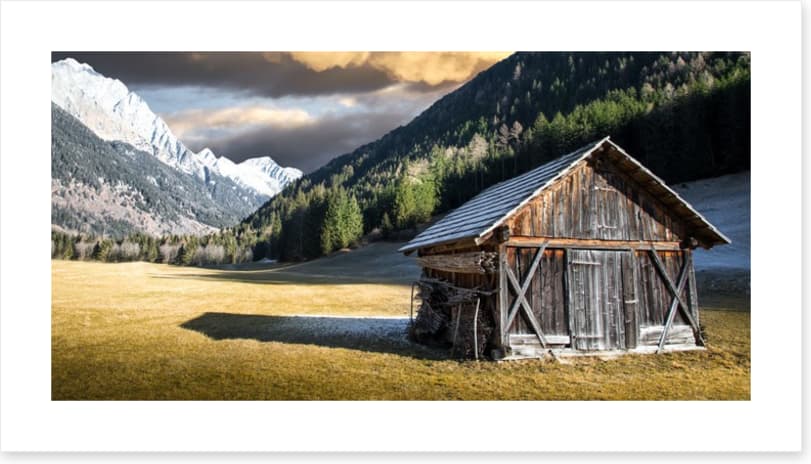 Lone alpine chalet