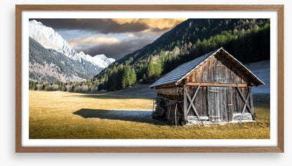 Lone alpine chalet