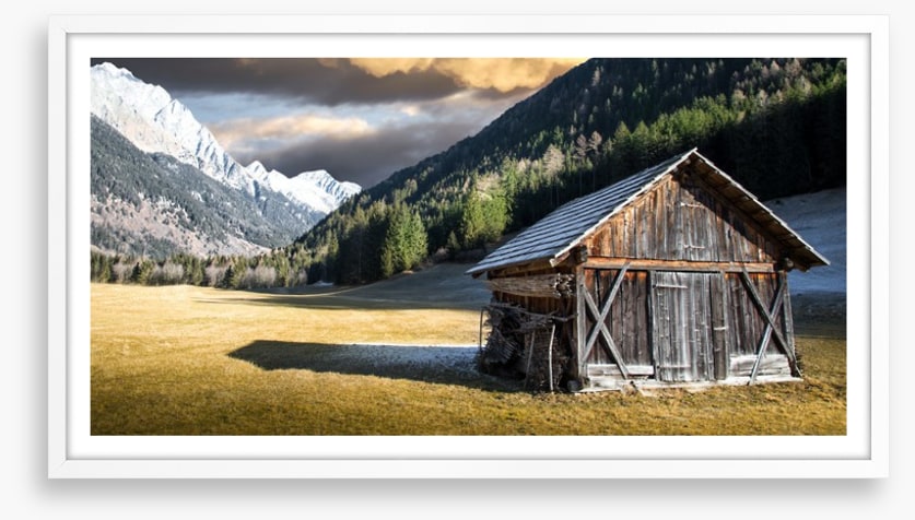 Lone alpine chalet