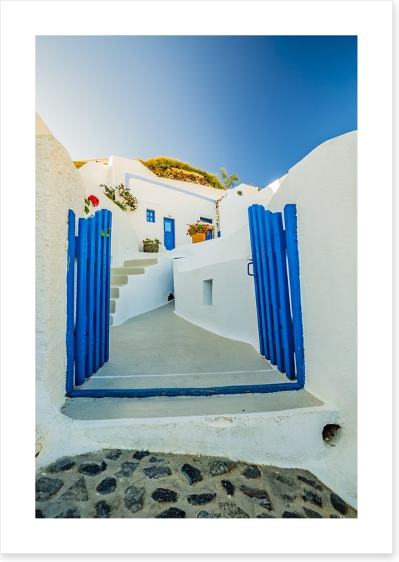 Past the blue gate