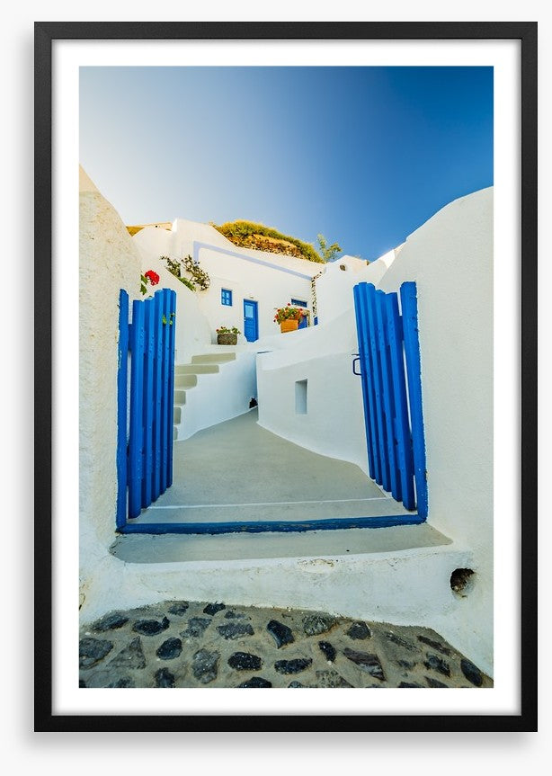 Past the blue gate