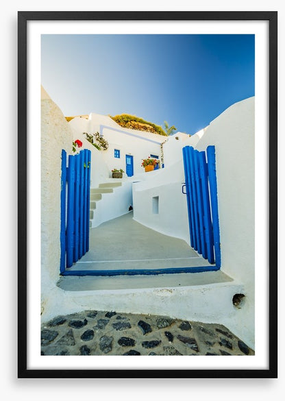 Past the blue gate