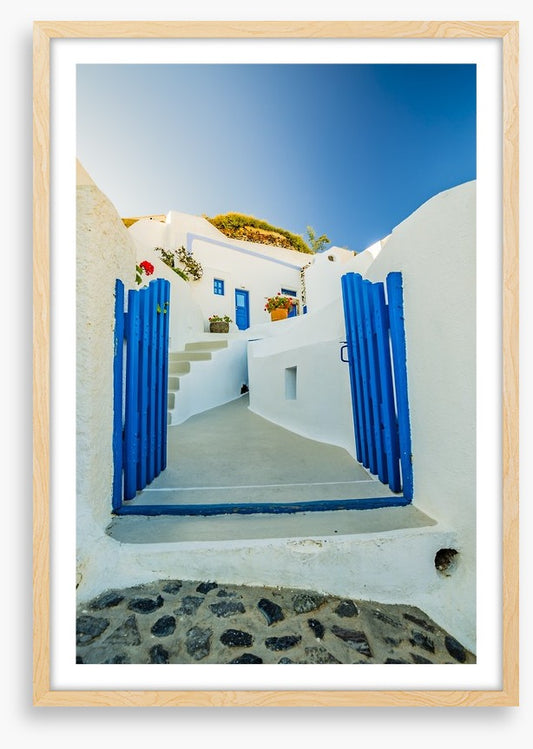 Past the blue gate