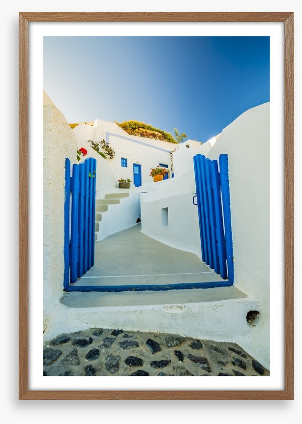 Past the blue gate