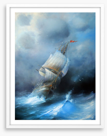 Sailboat in the storm