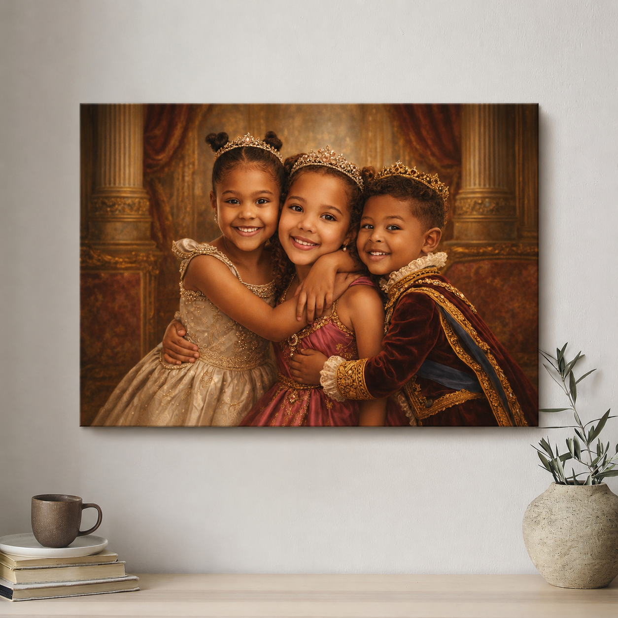 Children Royal Style Custom Portrait | Stretched Canvas