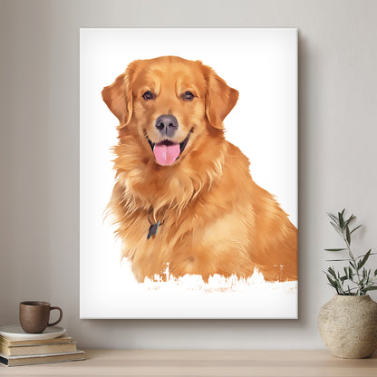 Personalised Dog Oil-Inspired Portrait | Custom Pet Art on Canvas