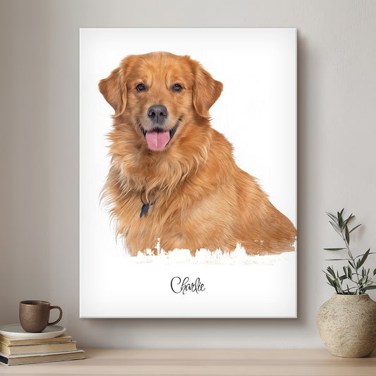 Dog Modern Art Artistic Design Custom Portrait | Framed Art Print