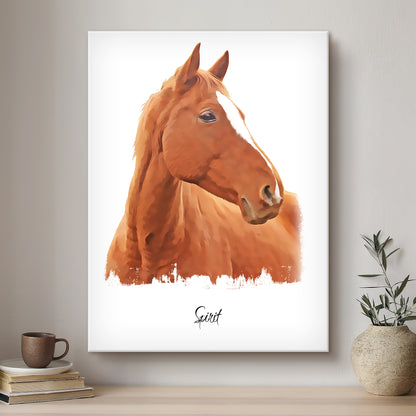 Horse Oil-Inspired Fine Art Portrait | Premium Custom Canvas