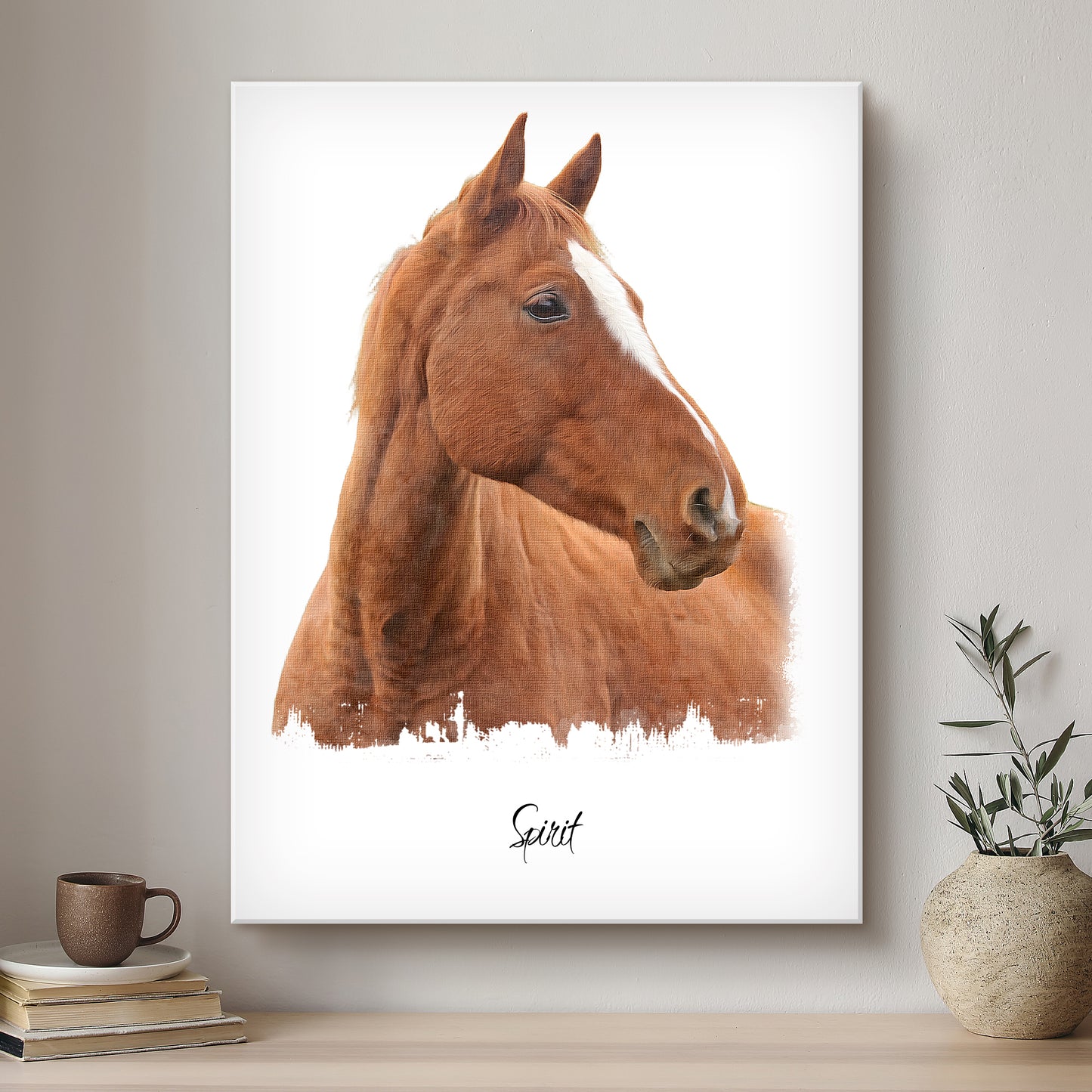 Horse Modern Art Artistic Design Custom Portrait | Stretched Canvas