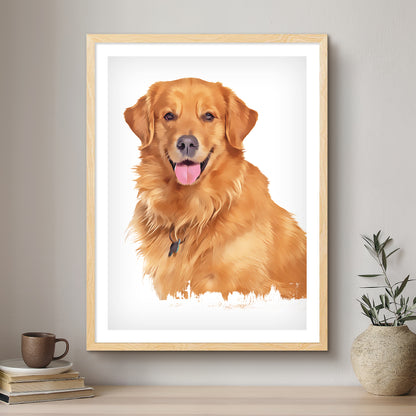 Personalised Dog Oil-Inspired Portrait | Custom Pet Art Framed Print