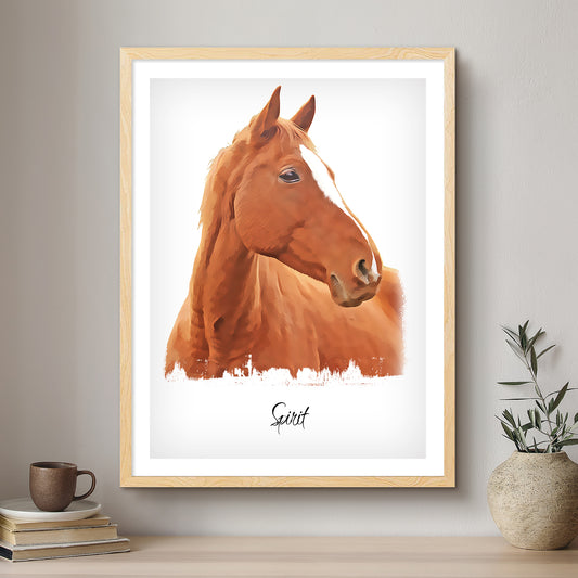 Horse Oil-Inspired Fine Art Portrait | Premium Custom Framed Print