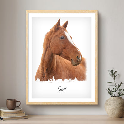 Horse Modern Art Artistic Design Custom Portrait | Framed Art Print