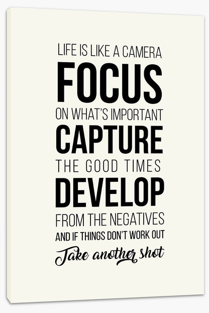 Life is like a camera