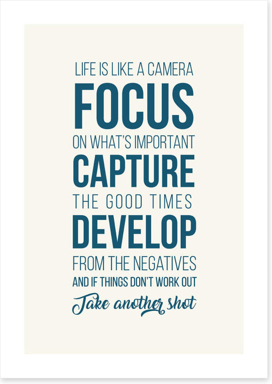Life is like a camera