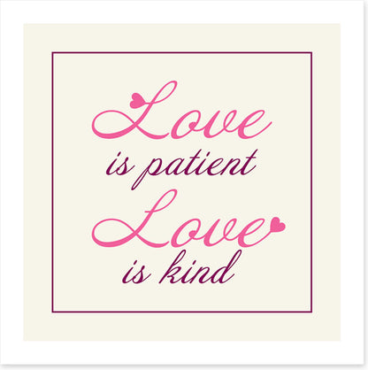 Love is patient