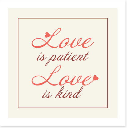 Love is patient