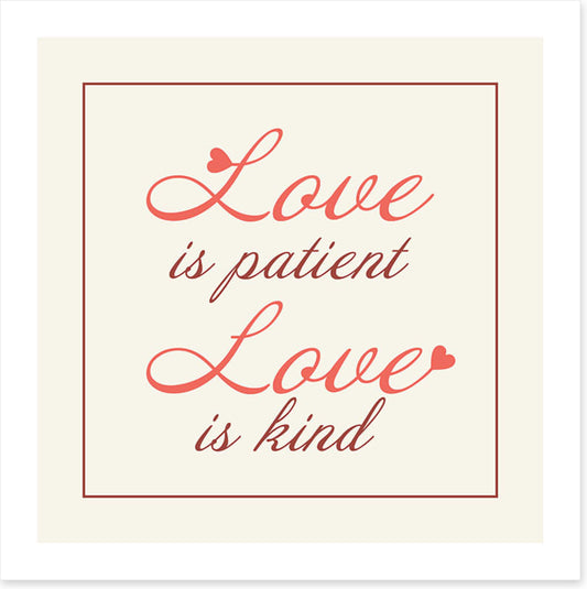 Love is patient