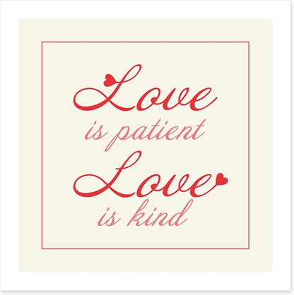 Love is patient