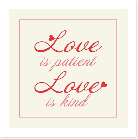 Love is patient