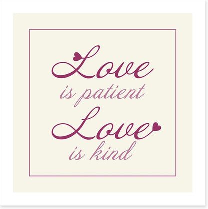 Love is patient