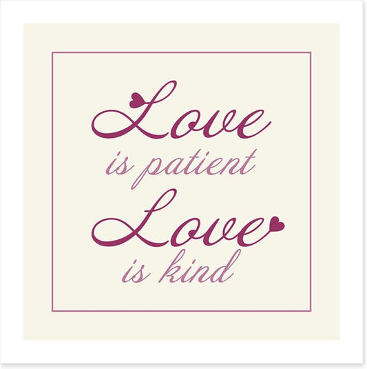 Love is patient