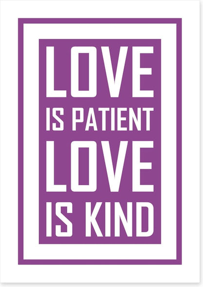 Love is patient