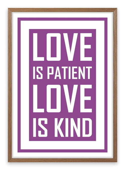 Love is patient
