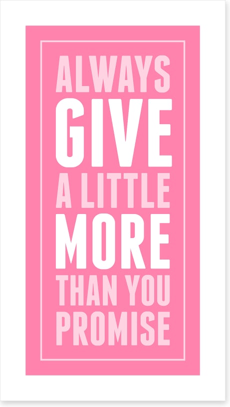 Give a little more