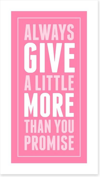Give a little more