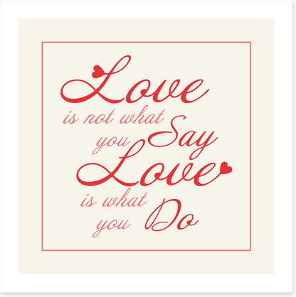 Love is what you do