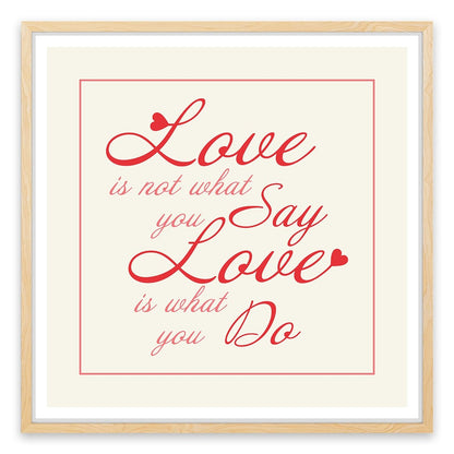 Love is what you do