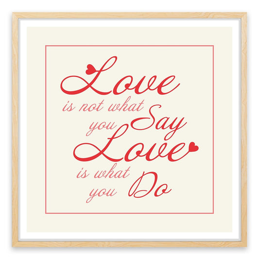 Love is what you do