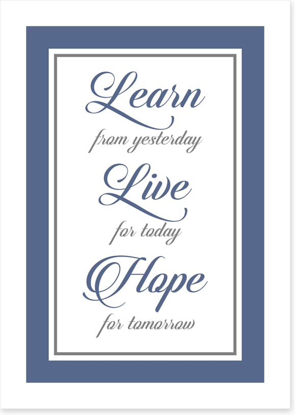 Live for today