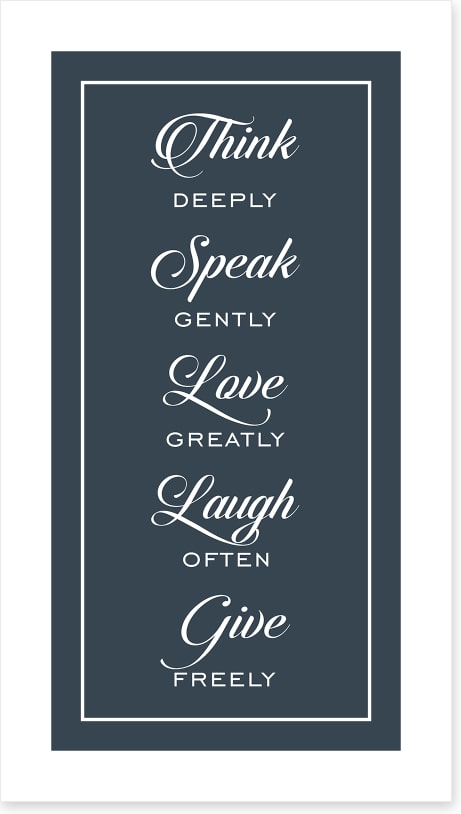 Give freely