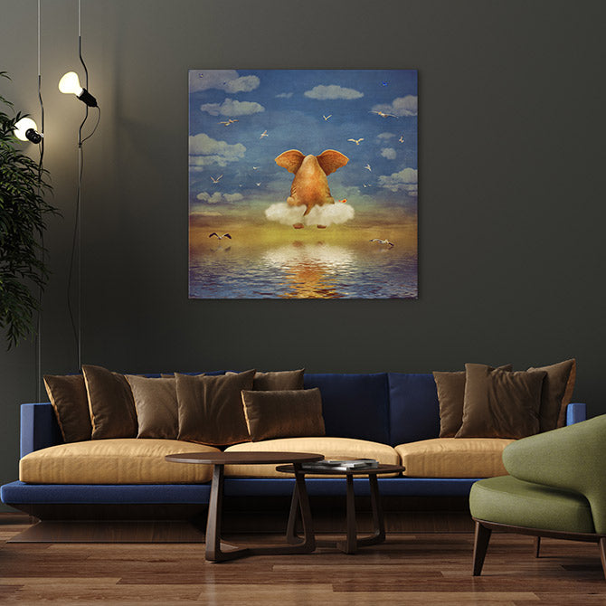 Elephant on the cloud