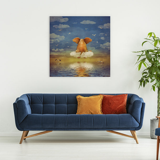 Elephant on the cloud