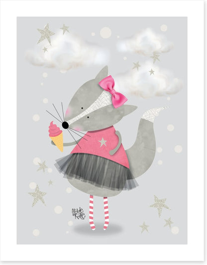 Pink ballerina fox