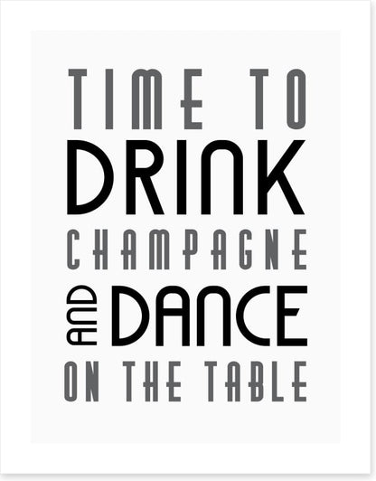 Time to drink champagne