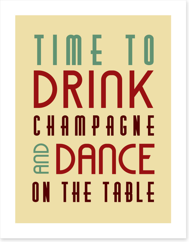Time to drink champagne