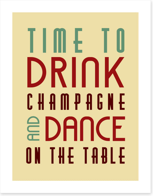 Time to drink champagne