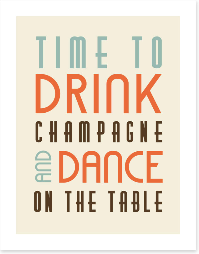 Time to drink champagne
