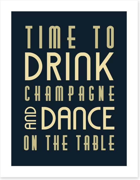 Time to drink champagne