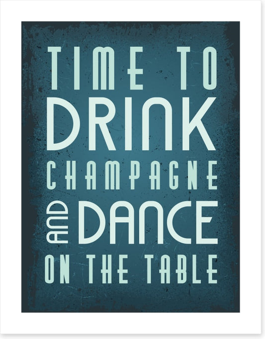 Time to drink champagne