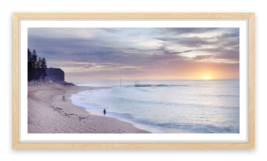 Mona Vale beach landscape at dawn